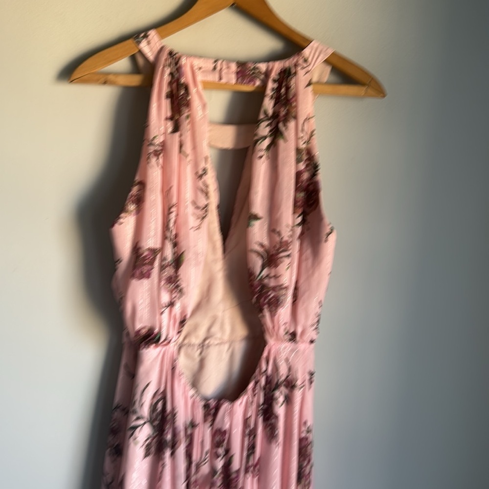 Chic Floral Halter Maxi Dress in Pink - Picture 7 of 13
